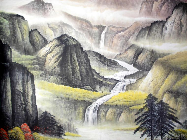 八尺國畫山水